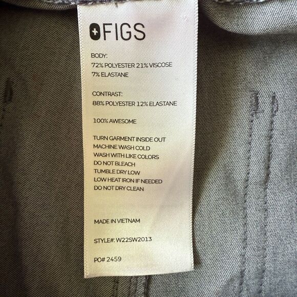 FIGS Technical Collection Rafaela Oversized Grey Scrub Set Nurse Doctor M/XL - Picture 8 of 10